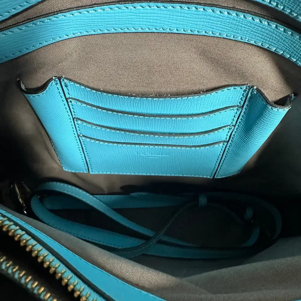 LK Bennett Women's Light Blue Handle Tote Bag Purse Spring